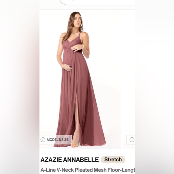 Azazie Annabelle dessert rose Maternity Dress - Picture 1 of 1